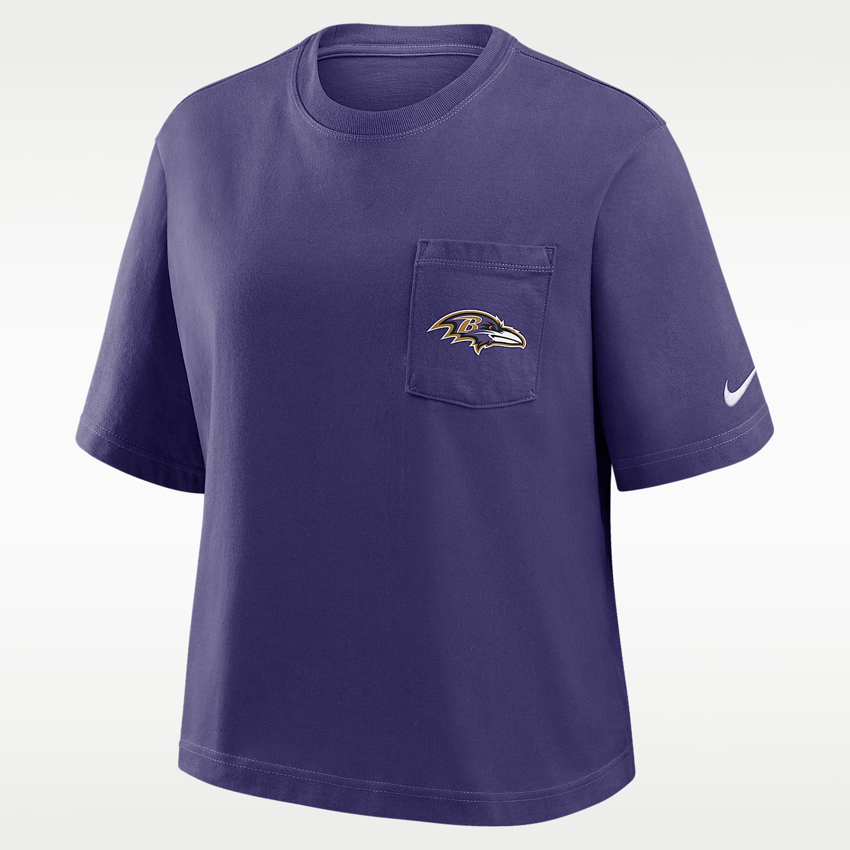 Baltimore Ravens Rewind Pocket Boxy Women's Nike NFL T-Shirt. Nike.com